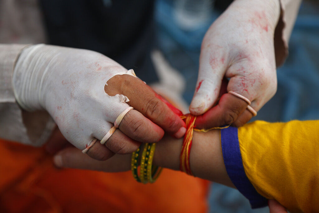 APTOPIX Virus Outbreak Nepal Festival